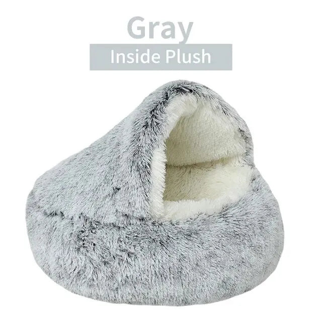 Warm Plush Pet Bed & Nest Cave