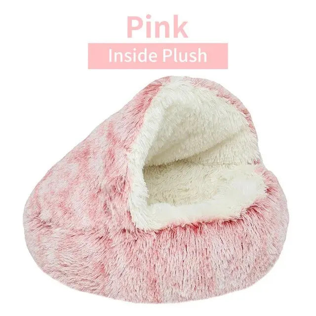 Warm Plush Pet Bed & Nest Cave