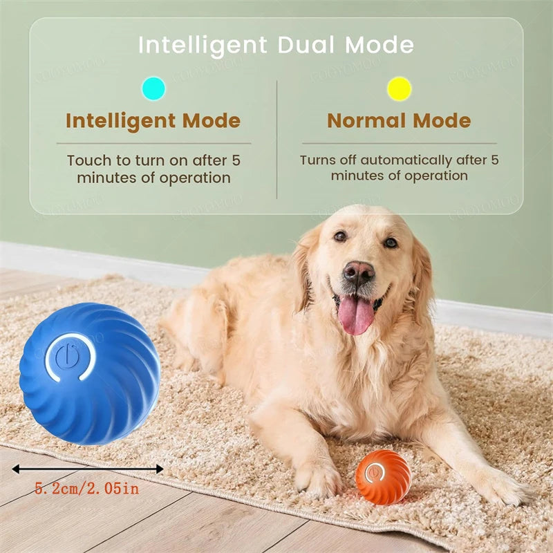 لعبة Smart Dog Toy Ball Electronic Interactive Pet Toy Moving Ball USB Automatic Moving Colling for Puppy Birthday Gift Products Cat Products