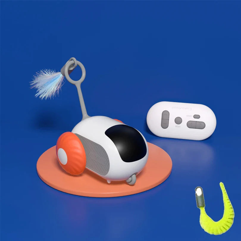 Interactive Cat Toy Car with Remote Control