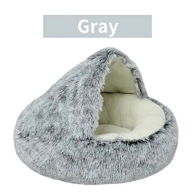 Warm Plush Pet Bed & Nest Cave