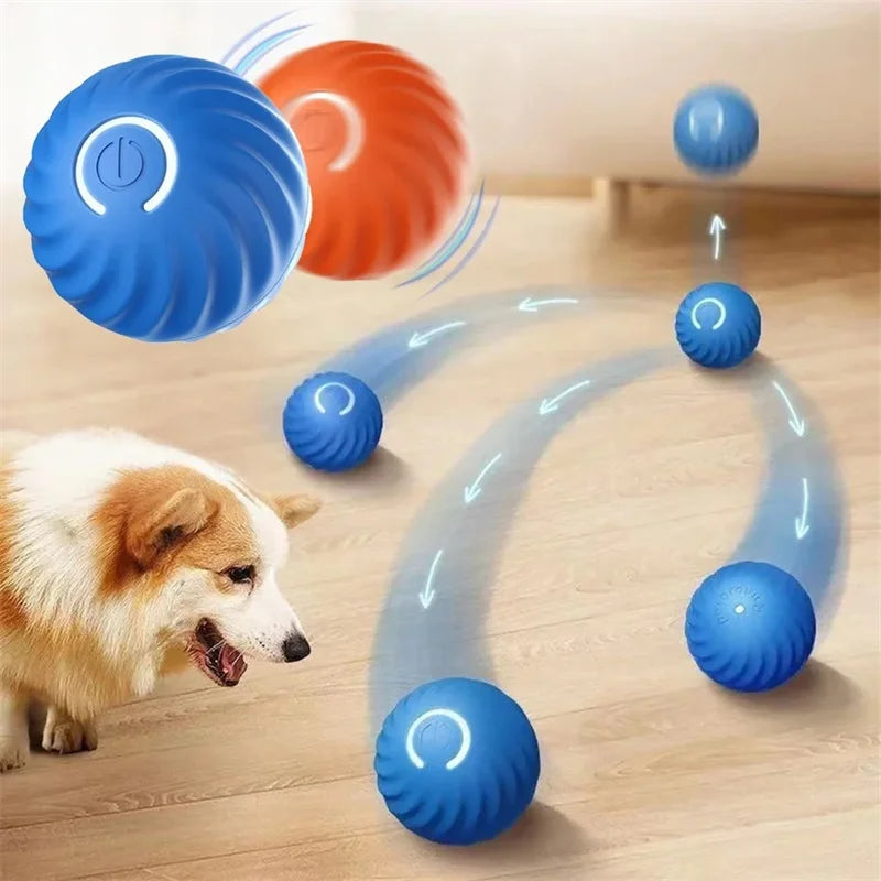 لعبة Smart Dog Toy Ball Electronic Interactive Pet Toy Moving Ball USB Automatic Moving Colling for Puppy Birthday Gift Products Cat Products