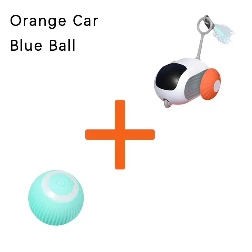 Interactive Cat Toy Car with Remote Control