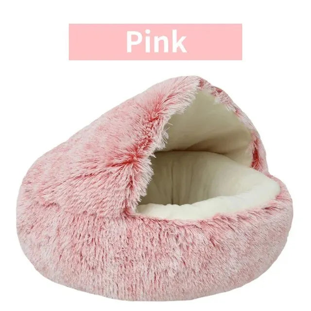 Warm Plush Pet Bed & Nest Cave