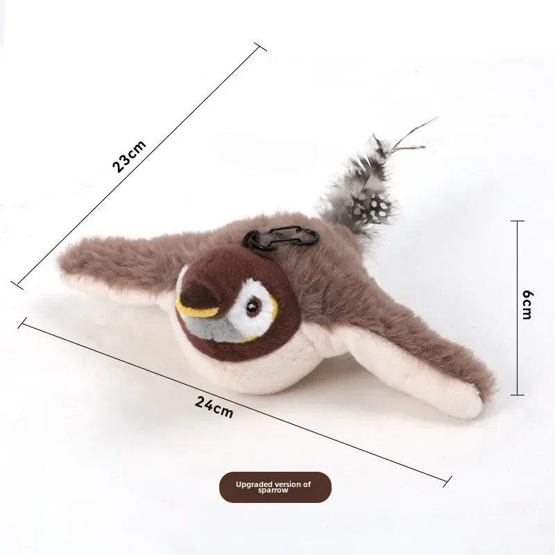 Hot Cat Interactive Toys Catnip Electric Pat Bird (مع النعناع البري) Dog Cats-Actived Squeaky Plash Plash Pay Pet USB قابل لإعادة الشحن