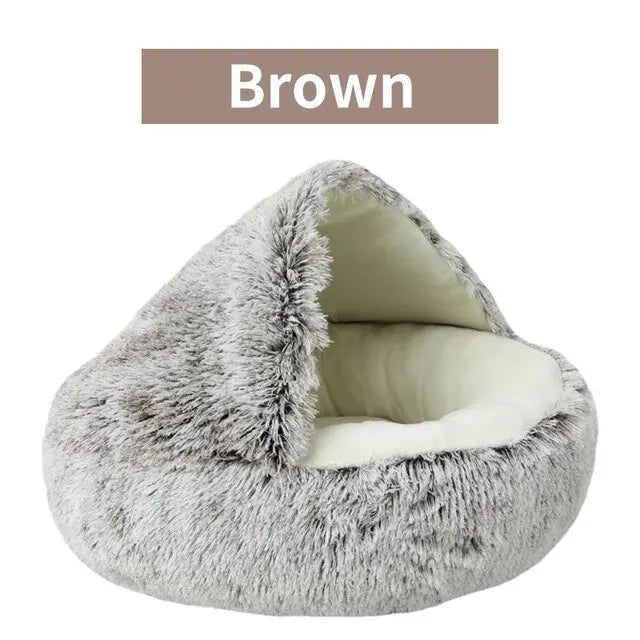 Warm Plush Pet Bed & Nest Cave