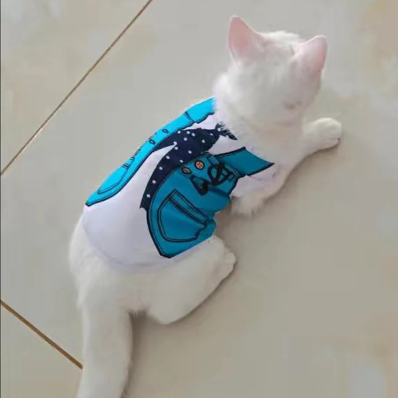 Sweet Print Sphynx Cat Clothes Costume