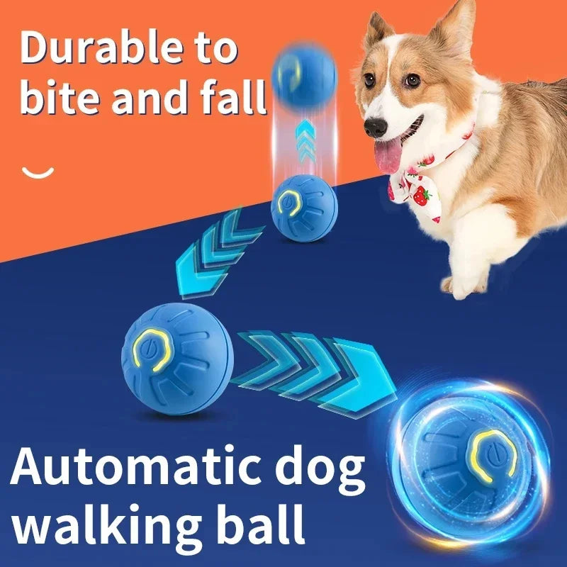 لعبة Smart Dog Toy Ball Electronic Interactive Pet Toy Moving Ball USB Automatic Moving Colling for Puppy Birthday Gift Products Cat Products