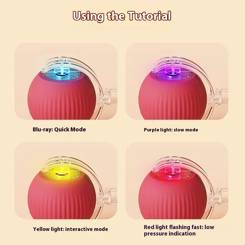 Interactive Cat Toys Ball Auto Electric Rolling Ball Toys for Cats/Kitty Pets Smart Automatic Teaser USB Rechargeable