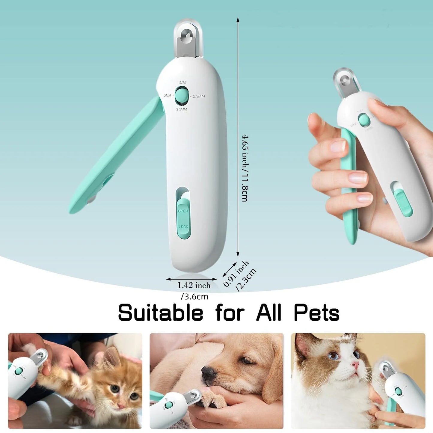 Professional Pet Nail Clippers with Adjustable Hole Cat Dog