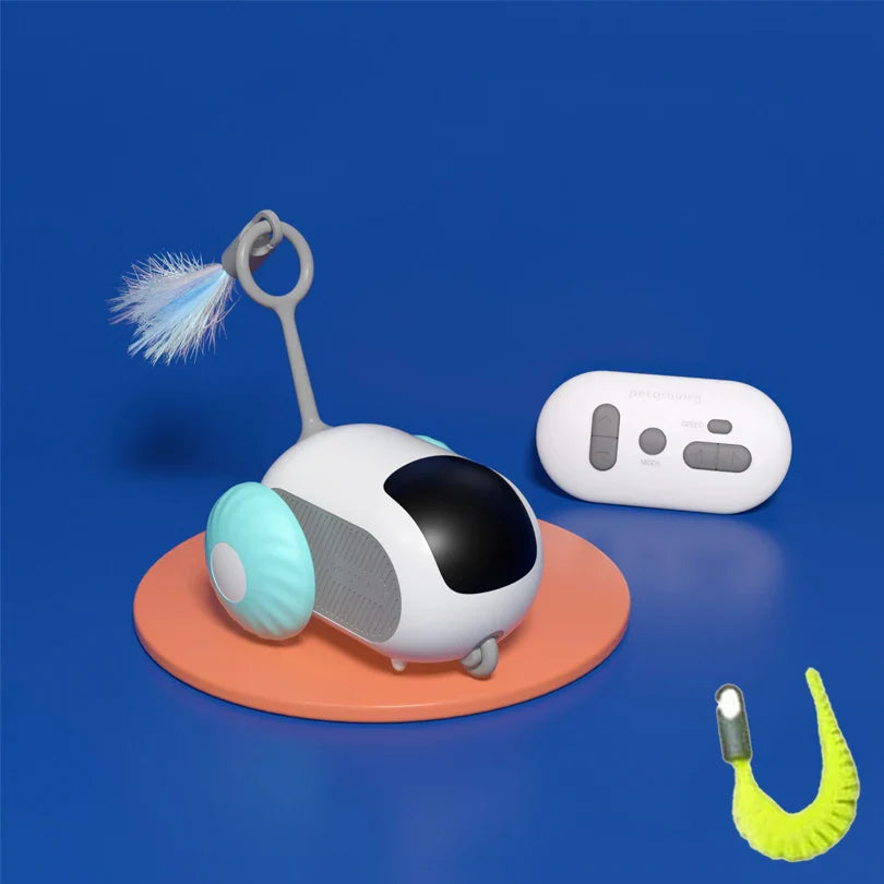 Interactive Cat Toy Car with Remote Control